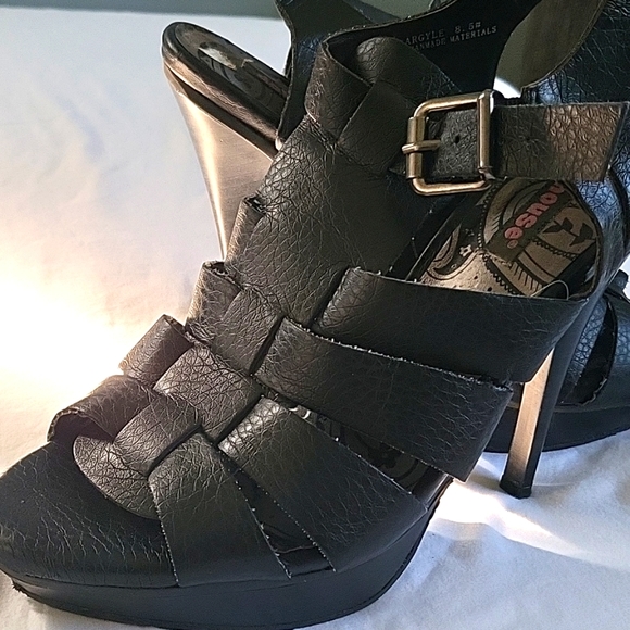 Dollhouse Vegan Leather Stiletto Heels - Picture 4 of 4